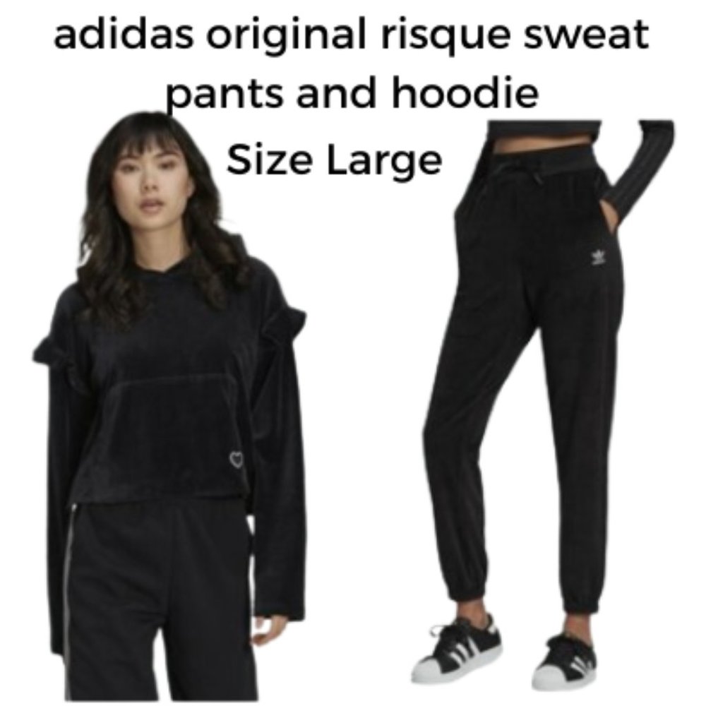 NWT | 2 PC SET | adidas Originals Relaxed risque sweatpants & hoodie | Large